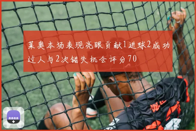 莱奥本场表现亮眼贡献1进球2成功过人与2次错失机会评分70